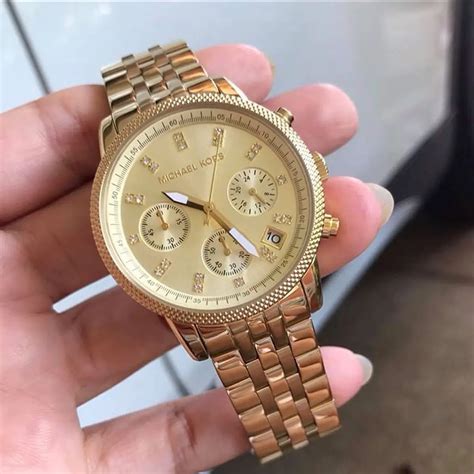 michael kors ritz mk5676 ladies watch|Michael Kors Ritz Chronograph Gold.